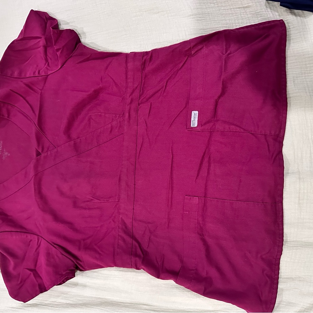 Grey's Anatomy Women's Scrub Top in burgundy